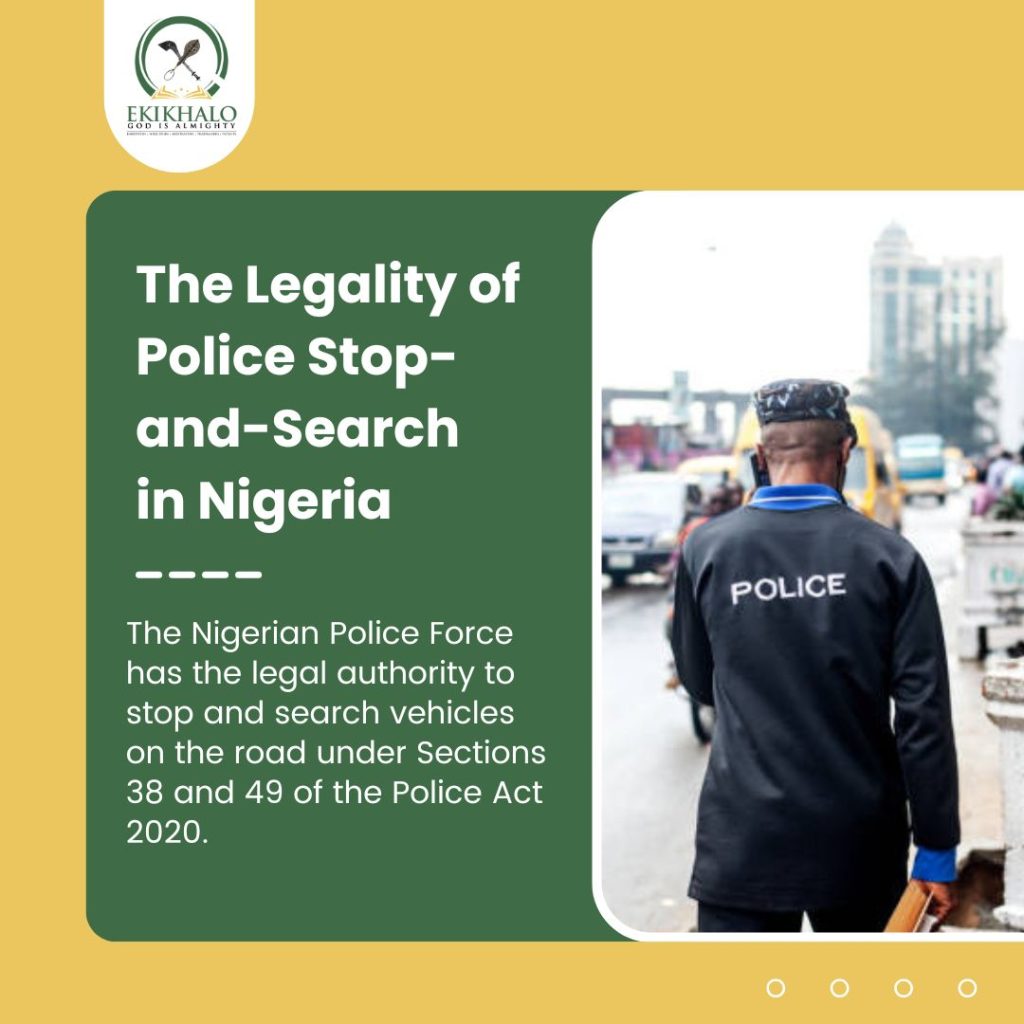 Police stop and search in Nigeria