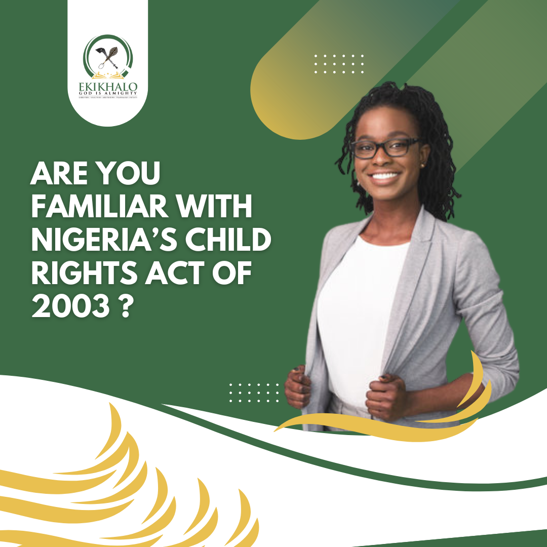 Top Nigerian Law Firm on Child Rights Act of 2003